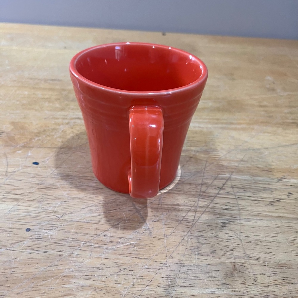 Fiesta Orange Tapered Mug Homer Laughlin Ceramic Coffee Cup Vtg Art Deco Style - Picture 2 of 5